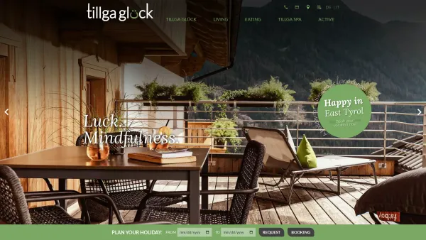 Website Screenshot: Hotel Tillga Glück - Hotel Obertilliach - Apartments & Suites | Tillga Glück - Date: 2023-06-15 16:02:34