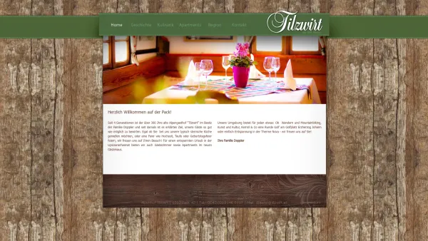 Website Screenshot: Tilzwirt - Alpenhof Tilzwirt Pack | Herzlich Willkommen! - Alpenhof "Tilzwirt" Pack | Gasthaus - Restaurant - Apartments - Date: 2023-06-26 10:23:19
