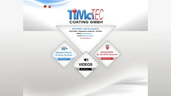 Website Screenshot: TiMaTEC Maschinen und Anlagenbau GmbH - Home - Date: 2023-06-26 10:23:19