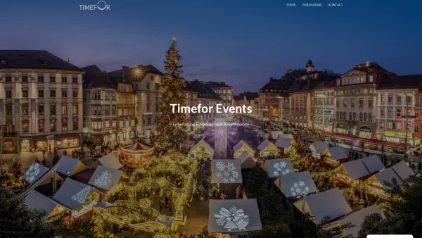 Website Screenshot: TIMEFOR Event TIME FOR group - Timefor Events – Entwicklung & Management Adventmärkte - Date: 2023-06-26 10:23:19