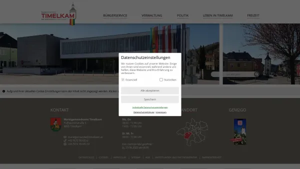Website Screenshot: Gemeindeamt d Marktgemeinde Marktgemeinde Timelkam - Timelkam - GEM2GO WEB - Zentrum - Date: 2023-06-26 10:23:19