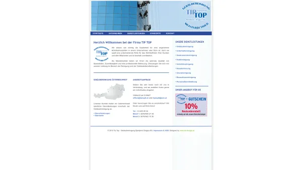 Website Screenshot: TIP TOP Djordjevic Dragica KG - TIP TOP ***** Gebäudereinigung - Meisterbetrieb - Date: 2023-06-26 10:23:19