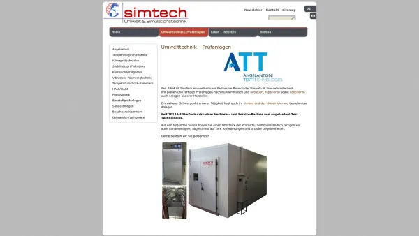 Website Screenshot: TIRA Umweltsimulation GmbH Wien - SimTech Prüfanlagen - Umweltsimulation - Date: 2023-06-26 10:23:19
