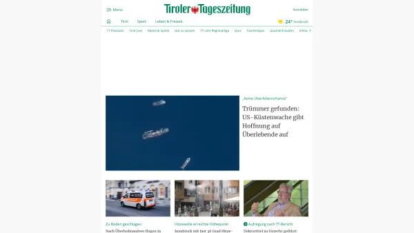 Website Screenshot: Gasthof-Pension St Gasthof St. Hubertus Imst Tirol - Tiroler Tageszeitung – Aktuelle Nachrichten auf tt.com - Date: 2023-06-26 10:23:19