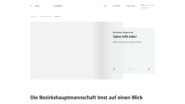 Website Screenshot: Bezirkshauptmannschaft Jugend Forward - Bezirkshauptmannschaft Imst | Land Tirol - Date: 2023-06-26 10:23:19