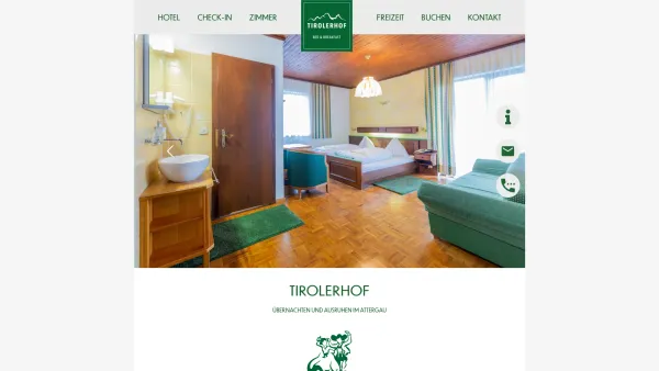Website Screenshot: Hotel Tirolerhof*** - Tirolerhof Bed & Breakfast – St. Georgen im Attergau, Attersee - Date: 2023-06-26 10:23:22