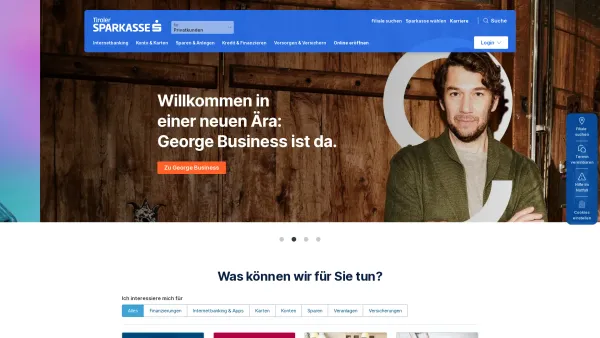 Website Screenshot: TIROLER SPARKASSE Bankaktiengesellschaft Innsbruck - Tiroler Sparkasse – modernstes Banking seit 1822 | Tiroler Sparkasse - Date: 2023-06-15 16:02:34