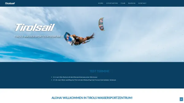 Website Screenshot: Tirolsail-Roßmeier GmbH - Tirolsail - Date: 2023-06-14 10:37:27