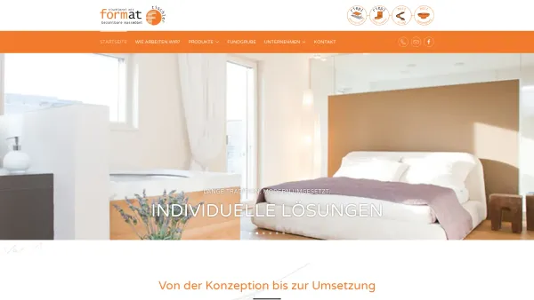 Website Screenshot: Tischlerei mit Format GmbH - Tischlerei mit Format. Ihr Partner rund um's Wohnen. - Date: 2023-06-26 10:23:22