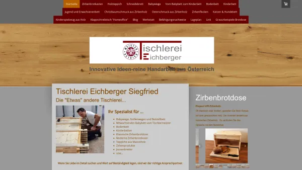 Website Screenshot: Tischlerei Eichberger - Innovative Ideen - Tischlerei Eichberger Innovative Ideen - Date: 2023-06-26 10:26:49