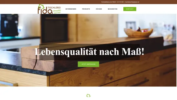 Website Screenshot: Tischlerei Ewald Fida - Tischlerei Fida - Tischler Ewald Fida - Lebensqualität nach Maß! - Date: 2023-06-26 10:23:22