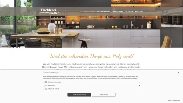 Website Screenshot: Tischlerei Fiedler - Fiedler Engelbert - Startseite - Date: 2023-06-14 10:37:13