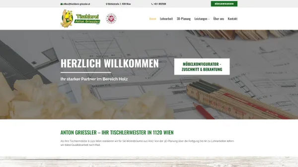 Website Screenshot: Tischlerei Anton Griessler GesmbH - Tischlerei Anton Griessler in 1120 Wien - Date: 2023-06-26 10:23:22