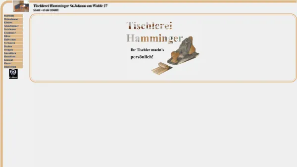 Website Screenshot: Tischlerei Hamminger - Tischlerei Hamminger - Date: 2023-06-26 10:23:22