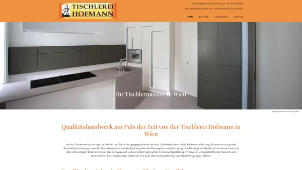 Website Screenshot: Anton Hofmann TISCHLEREI HOFMANN - Qualitätshandwerk am Puls der Zeit - Tischlerei Hofmann, Wien - Date: 2023-06-15 16:02:34