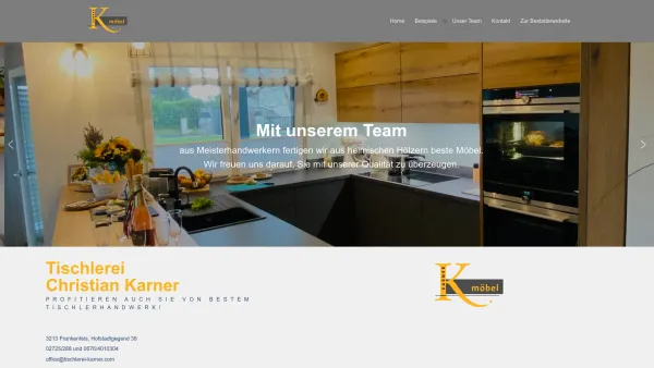 Website Screenshot: Tischlerei Karner - Tischlerei Karner - Date: 2023-06-26 10:23:22