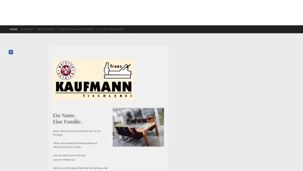 Website Screenshot: Franz Tischlerei Kaufmann Möbeldesign - Ein Name. Eine Familie. - tischlerei-kaufmanns Webseite! - Date: 2023-06-26 10:23:22
