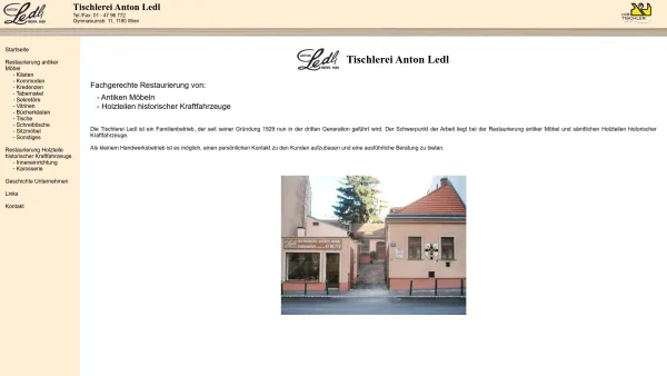 Website Screenshot: Tischlerei Anton Ledl - Tischlerei Ledl - Date: 2023-06-14 10:45:47