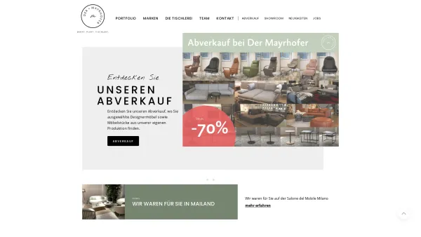 Website Screenshot: Tischlerei Mayrhofer Josef - Der Mayrhofer. Denkt. Plant. Tischlert. - Date: 2023-06-14 10:45:47