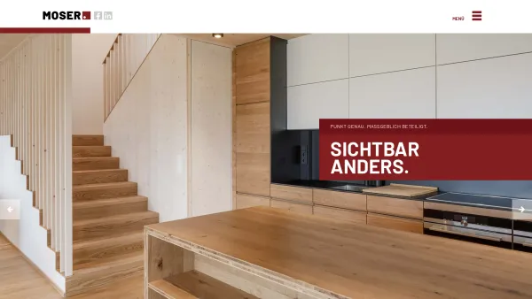 Website Screenshot: Tischlerei Moser  Herzlich - Tischlerei Moser - SICHTBAR ANDERS. - Tischlerei Moser - Date: 2023-06-14 10:45:47