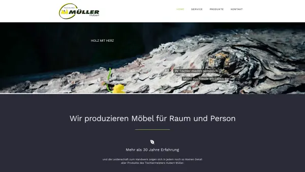 Website Screenshot: Tischlerei Hubert Müller - Tischlerei Müller – Möbel aus Freude am Leben, Tischlerei Hubert Müller - Date: 2023-06-15 16:02:34