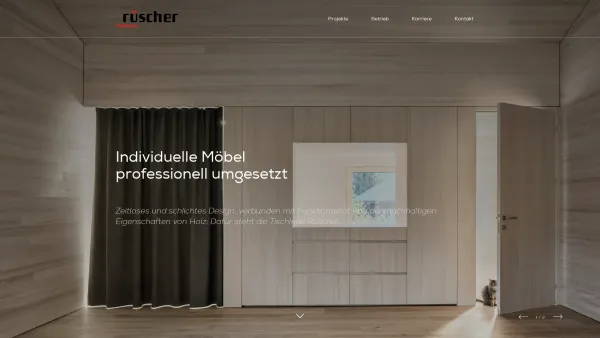 Website Screenshot: Tischlerei Rüscher - Tischlerei Rüscher GmbH - Tischlerei Rüscher - Date: 2023-06-15 16:02:34