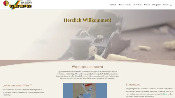 Website Screenshot: Tischlerei Matthias Ruhdorfer - Tischlerei Matthias Ruhdorfer | Bau- u. Möbel Tischlerei - Stiegenbau - Date: 2023-06-26 10:23:25