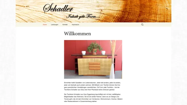 Website Screenshot: Schadler GesmbH. - Tischlerei Schadler | Inhalt gibt Form… - Date: 2023-06-15 16:02:34
