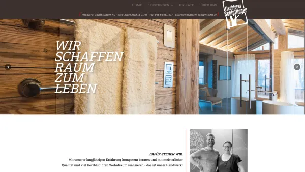 Website Screenshot: Tischlerei Schipflinger KG - Tischlerei Schipflinger - Wir schaffen Raum zum Leben! - Date: 2023-06-26 10:23:25