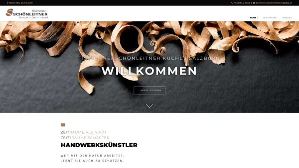 Website Screenshot: Georg Schönleitner GmbH Co tischlerei schönleitner - Tischlerei Schönleitner | Kuchl - Date: 2023-06-26 10:23:25