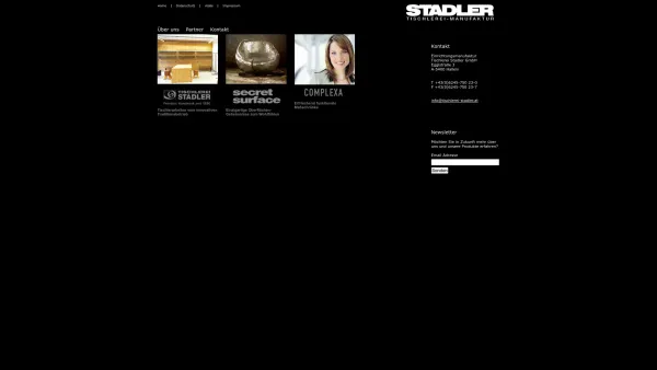 Website Screenshot: Tischlerei Stadler - Stadler Manufaktur - Date: 2023-06-26 10:23:25
