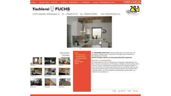 Website Screenshot: Hannes index1 of 5 - Tischlerei Fuchs - PROFIL - Date: 2023-06-14 10:45:47