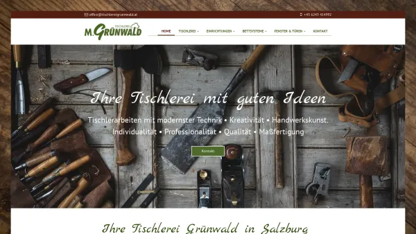 Website Screenshot: Johann Ihr Tischler Lammertal - Ihre Tischlerei Grünwald in Salzburg - Date: 2023-06-26 10:23:25