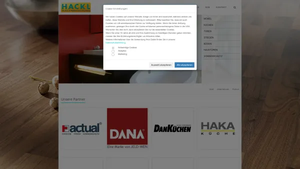 Website Screenshot: F. Hackl GmbH - Tischlerei Hackl, Steyr - Partner - Date: 2023-06-26 10:23:22