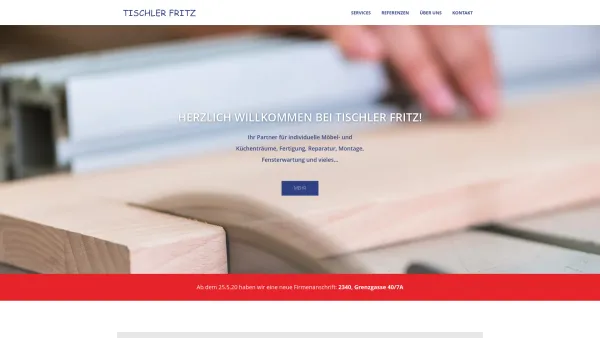Website Screenshot: Tischler Fritz - Montageservice - Date: 2023-06-14 10:45:47