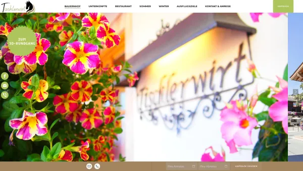 Website Screenshot: Tischlerwirt - Bauernhof Ferienwohnungen Tischlerwirt in Uttendorf im Salzburger Pinzgau - Date: 2023-06-26 10:23:25