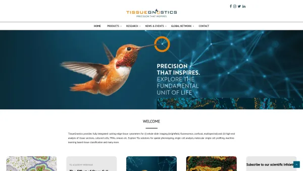 Website Screenshot: TissueGnostics GmbH From Image to Analysis - Microscope Automation | Image Analysis | Cell Analysis - Date: 2023-06-26 10:23:25
