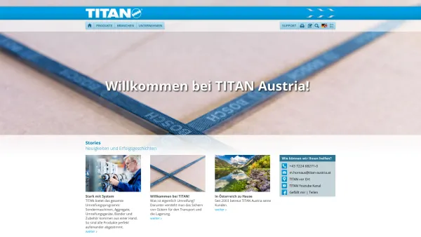 Website Screenshot: Titan Umreifungstechnik/TITLE - TITAN - Startseite - Date: 2023-06-26 10:23:25