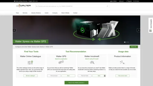 Website Screenshot: Sandvik in Austria to TITEX Website - Walter Tools » Engineering Kompetenz - Date: 2023-06-15 16:02:34