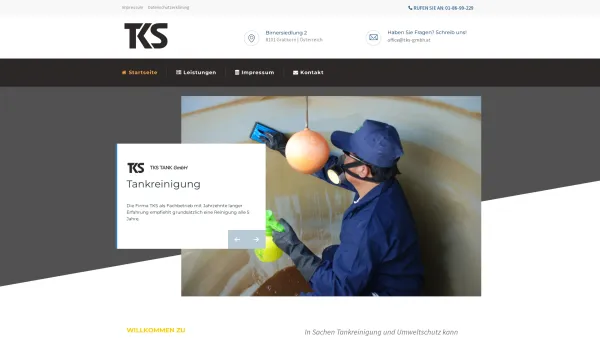 Website Screenshot: Tks Tank und Kesselreinigungs GmbH - TKS GMBH | Kesselreinigung & Demontagen - Date: 2023-06-14 10:46:52