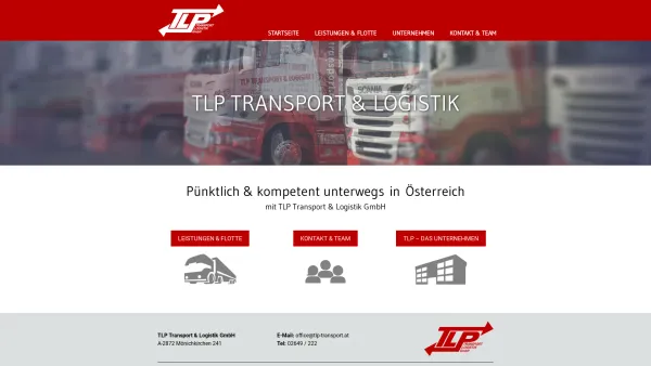 Website Screenshot: TLP Transporte Logistik Plank Aspang Mönichkirchen - TLP Transport & Logistik GmbH - Mönichkirchen / Aspang - TLP Transport & Logistik Gmbh - Franz Plank / Regina Plank - Date: 2023-06-15 16:02:34