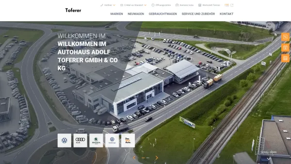 Website Screenshot: Autohaus A. Toferer VW VWLNF AUDI GEBRAUCHTWAGEN - Adolf Toferer GmbH & Co KG - Date: 2023-06-14 10:45:49