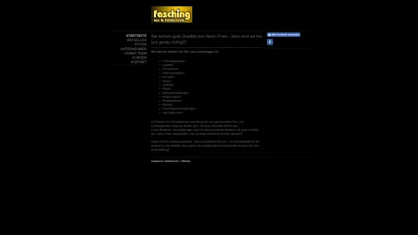 Website Screenshot: Gabriele FASCHING Ton und Lichttechnik - Sie suchen gute Qualität zum fairen Preis - dann sind sie bei uns genau richtig!!! - ton-faschings Webseite! - Date: 2023-06-26 10:23:28