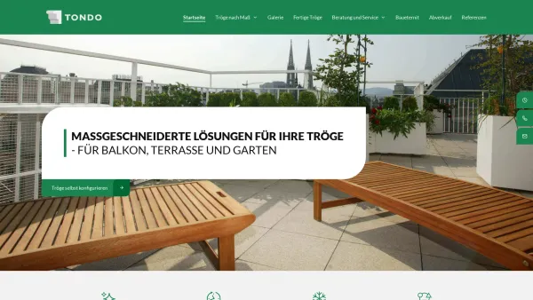 Website Screenshot: Dipl.Ing. Wolfgang TONDO  Pflanzentröge nach Maß - Blumentröge nach Maß aus Guntramsdorf | Tondo® Halwachs - Date: 2023-06-26 10:23:28