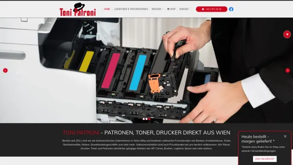 Website Screenshot: Toni Patroni - Tintenpatronen, Drucker & Toner in Wien - Toni Patroni - Date: 2023-06-14 10:47:30
