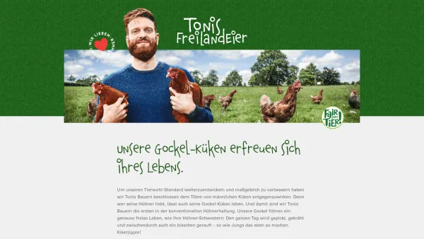 Website Screenshot: Tonis Handels GmbH - Tonis Freilandeier - Date: 2023-06-26 10:23:30
