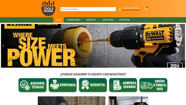 Website Screenshot: ToolsWork - Tools Work – Herramientas para todos tus proyectos - Date: 2023-06-26 10:23:31