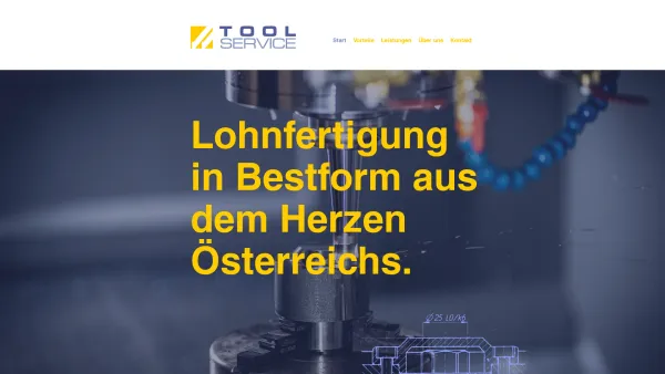 Website Screenshot: TOOL SERVICE GmbH - Lohnfertigung | Toolservice Werkzeug- & Maschinenbau | Ried im Traunkreis - Date: 2023-06-26 10:23:31