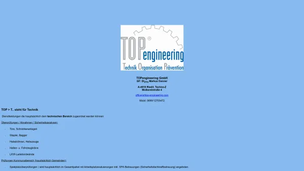 Website Screenshot: TOPengineering GmbH - homepage - Date: 2023-06-26 10:23:31