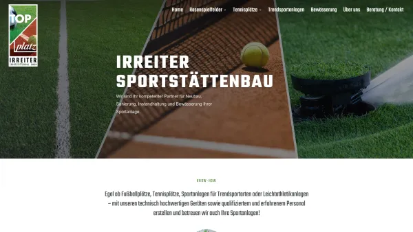 Website Screenshot: Schützeneder Sportstättenbau GmbH - Home - TOP-PLATZ Irreiter Sportstättenbau GmbH - Date: 2023-06-15 16:02:34